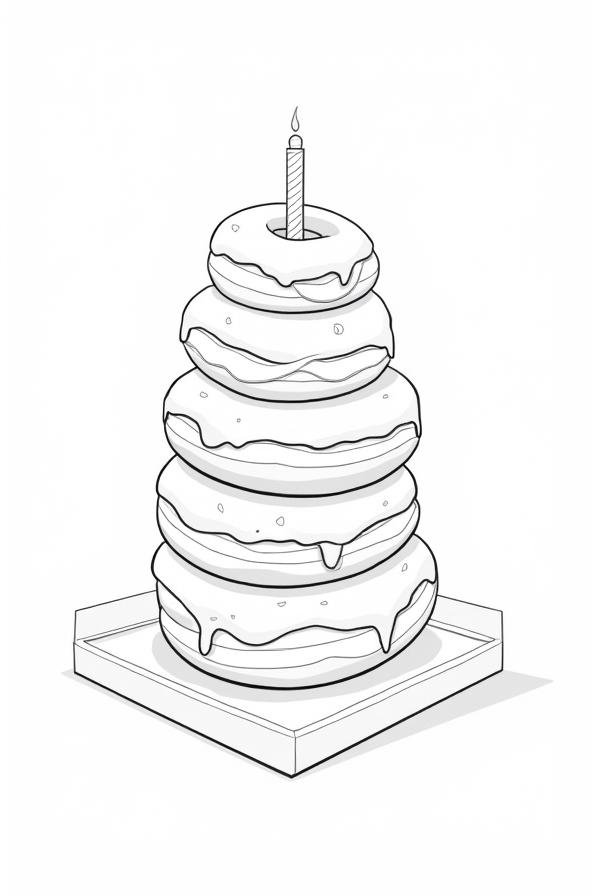 Donut-Stack-Printable-Sketch