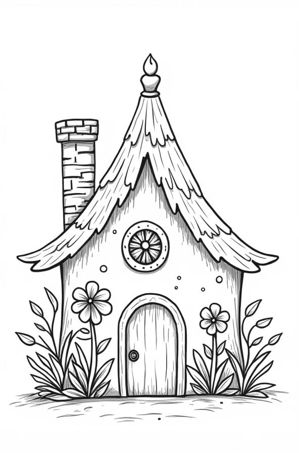 Fairy-Flower-House-Printable-Sketch