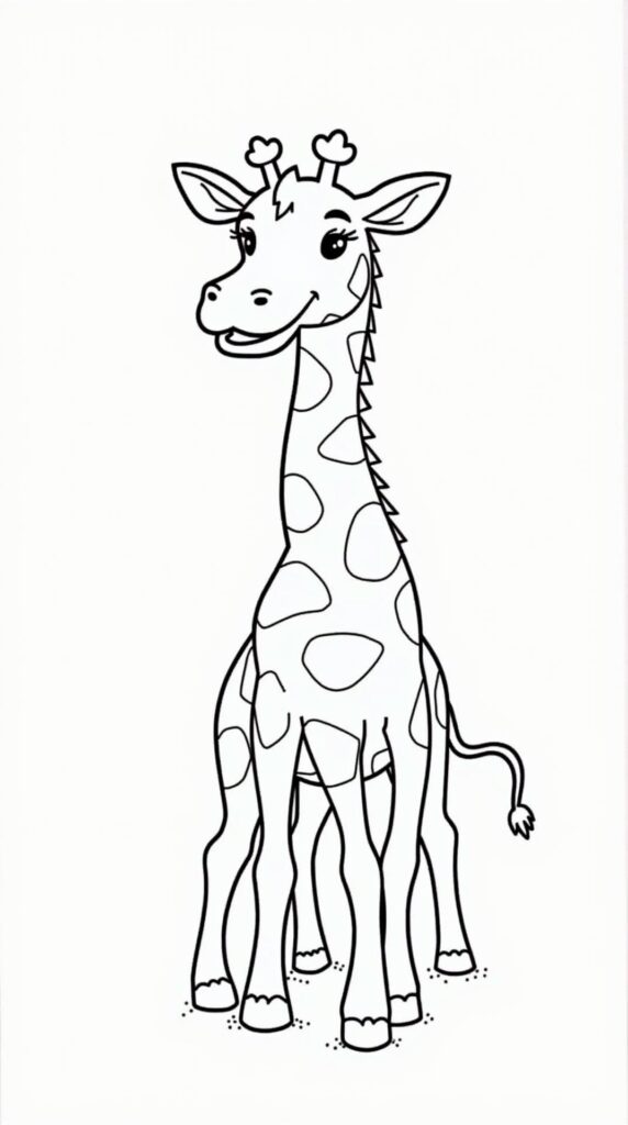 Giraffe-Printable-Sketch