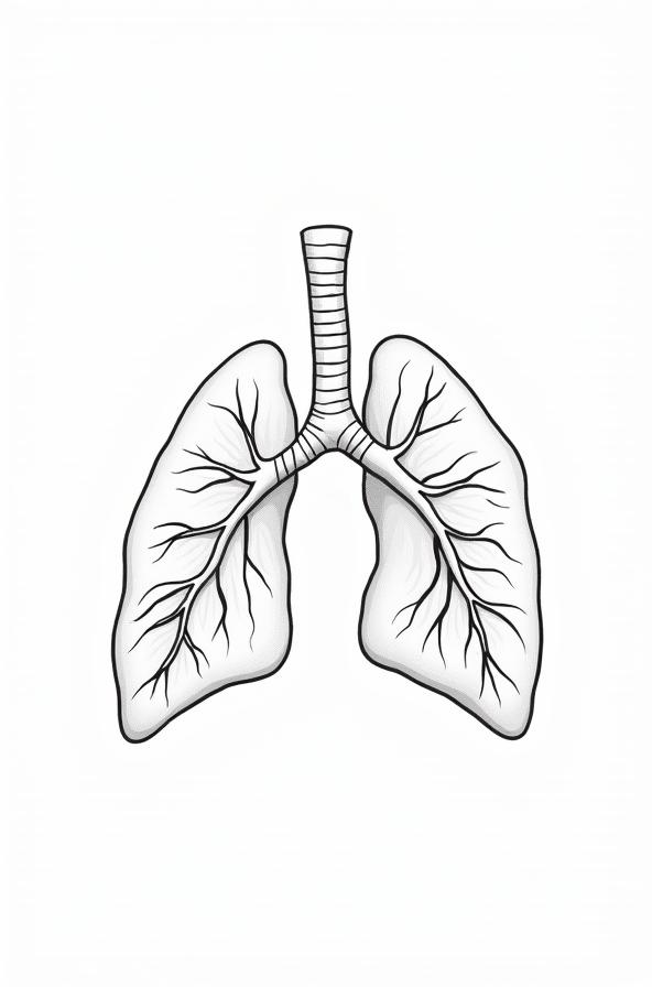 Human-Lungs-Printable-Sketch