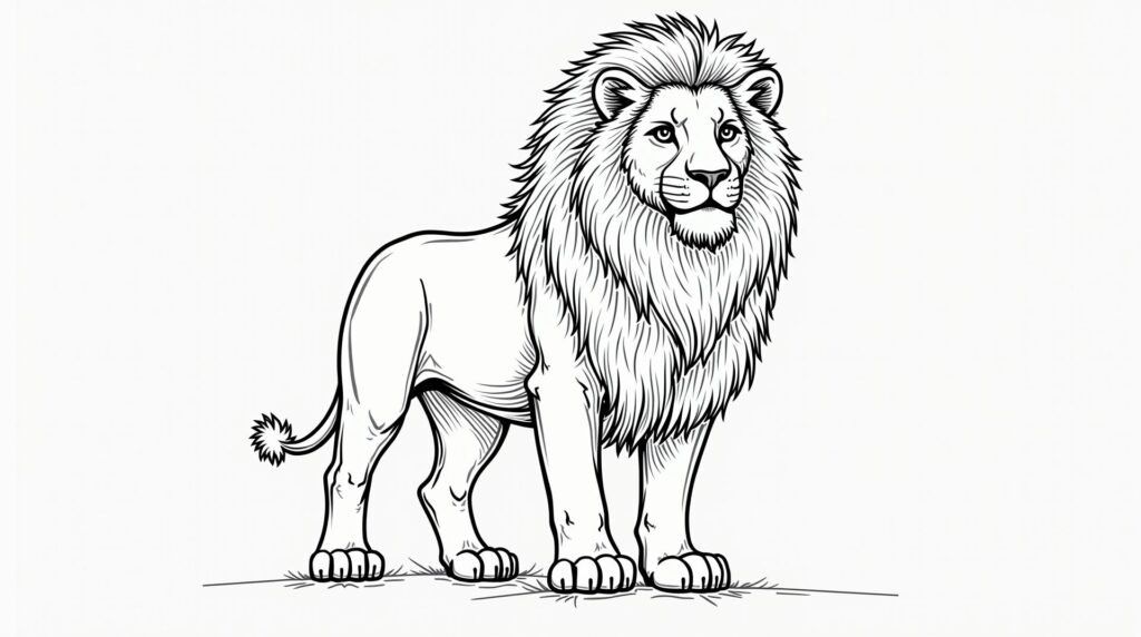 Lion-Printable-Sketch