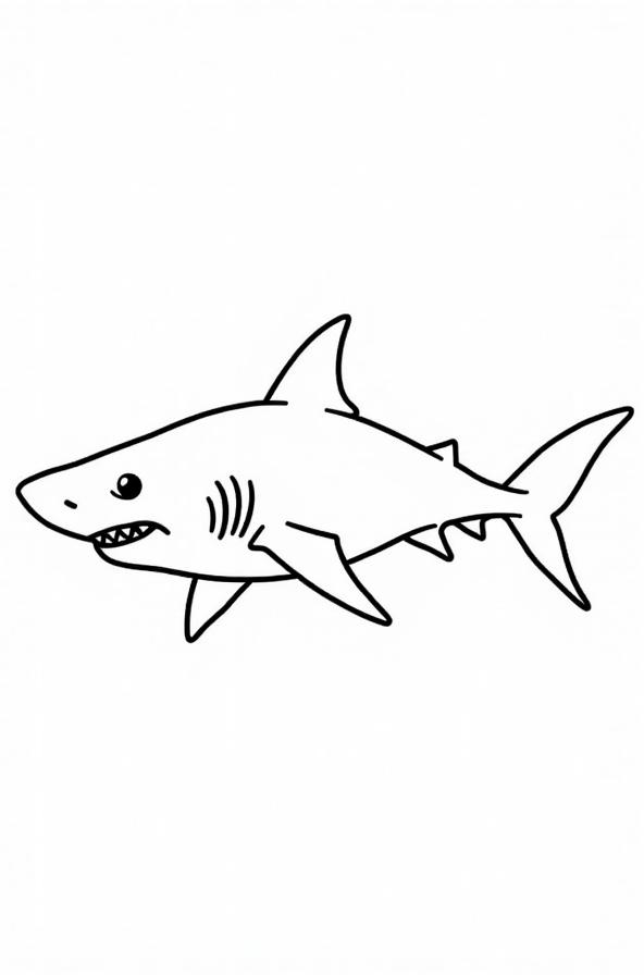 Shark-Printable-Sketch